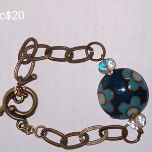 hand painted stone bracelet